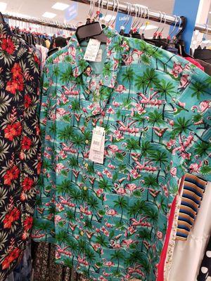 Lots of Hawaiian shirts for men