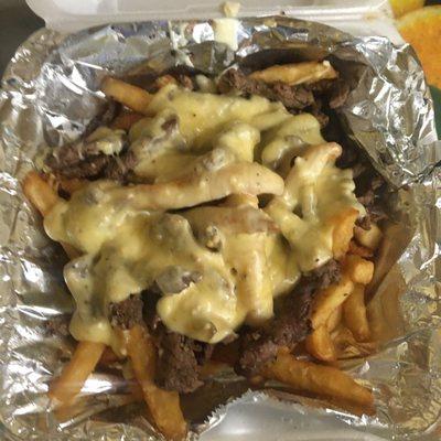 Steak parm fries