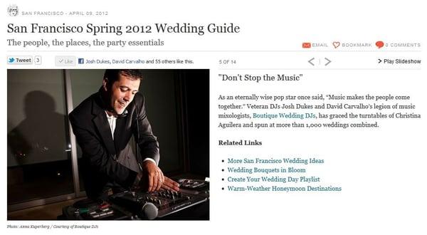 Featured in the  2012 Daily Candy Wedding Guide