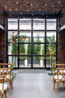 Chuppah and flowers provided and set up by Hanato