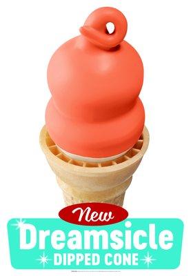 New Dreamsicle dipped cone!