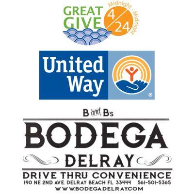 Come join us for the Great Give on 4/24. All proceeds from water sales will be donated to the United Way Palm Beach!