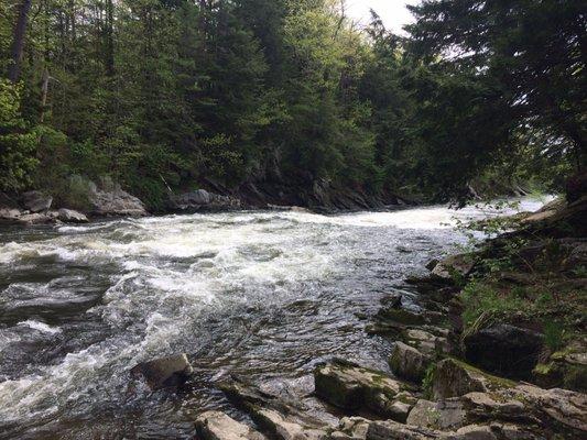 Presumpscot falls - enter the trail and once you reach the river swing a right