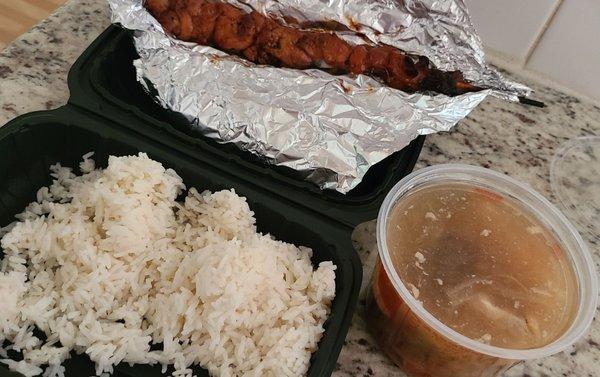 2 items combo with chicken BBQ & pork sinigang ($10.99)