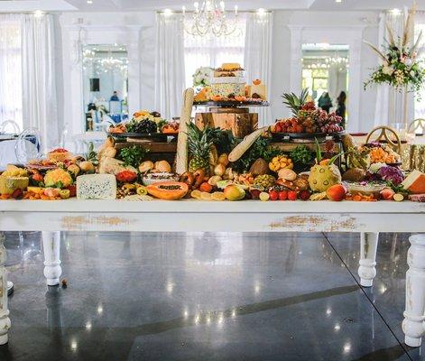 Grazing table in the ballroom