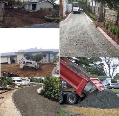 Need Base Rock? We can deliver, spread, and compact base rock for your driveway projects.