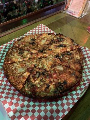 Linguica/onion Pizza