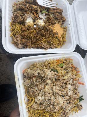 Chicken (top) and Garlic Lobster (Panda)