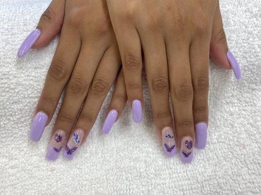 Gel acrylic French tip