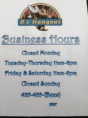 Summer hours