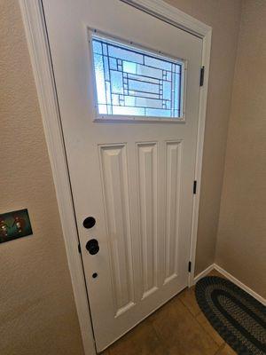 Metal door painting