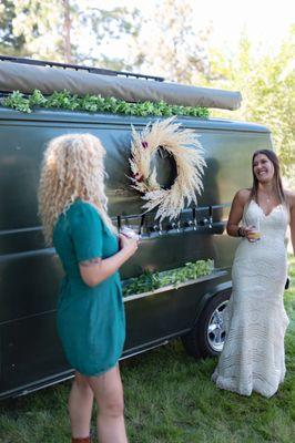 Dress us up. Use the van as a photo shoot opportunity for guests. We don't mind! We are here to make your day special.