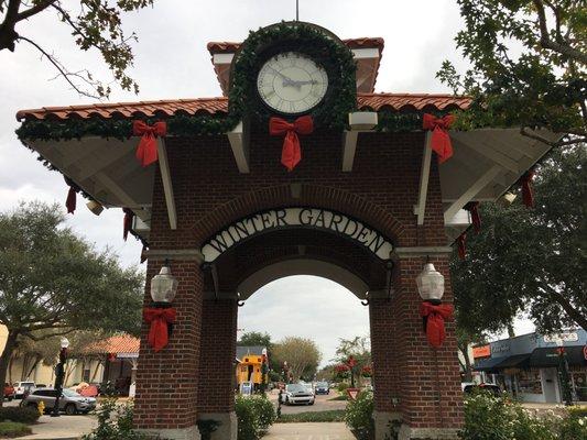 Looking at downtown Winter Garden doing a handstand :)