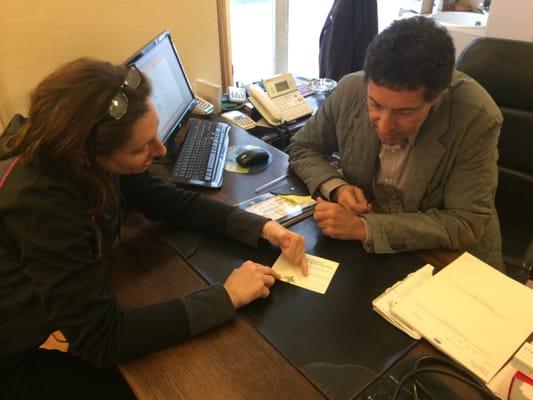 Discussing acupuncture with Dr. Gabriel Allali in Paris, France, March 2015