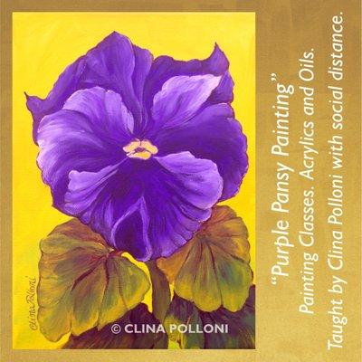 Painting Class-Purple Pansy