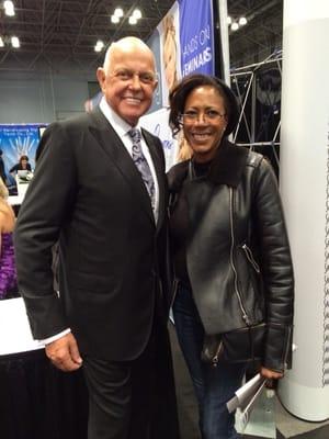 Elan McDowell and legendary updressing specialist, Martin Parsons at the International Beauty Show in New York.