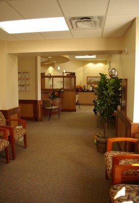 Clinic waiting area for patients and their families.