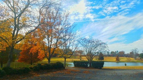 Beautiful autumn day at Wendell Coffee's par-3 golf course