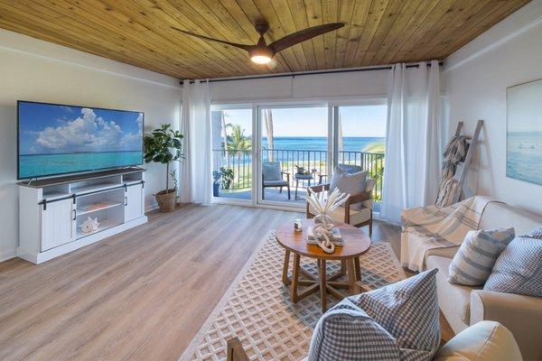 Our living room now complements the ocean view!