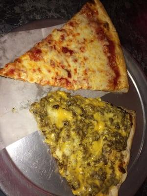 Cheesesteak slice and plain