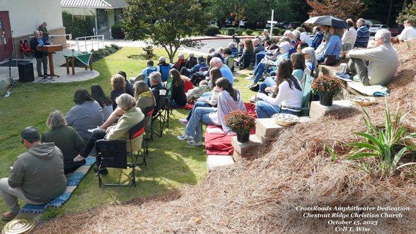 Dedication Service for CrossRoads Amphitheater in Oct. 2023. 
(photo credit: Coll T. Wise)