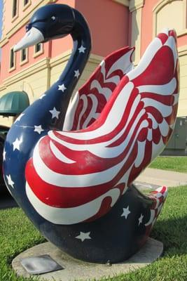 patriotic swan