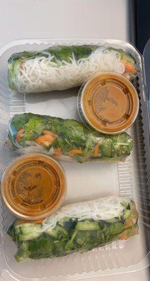 Spring Rolls with peanut sauce