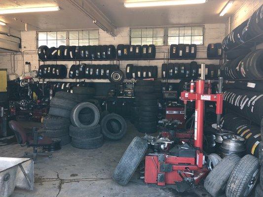 The shop with new and retread tires available