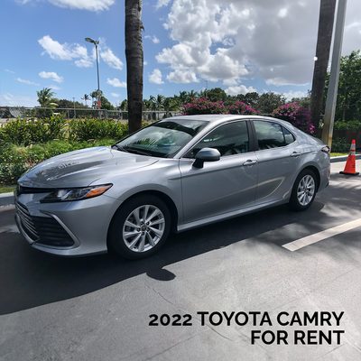 Cruise Miami in style with our 2022 Toyota Camry for just $65/day! 

Experience luxury and reliability at an affordable price.