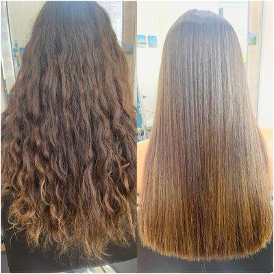 Japanese straightening before and after