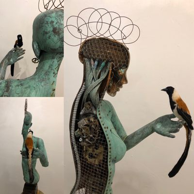 "Bird in Hand" Sculpture by Magnus