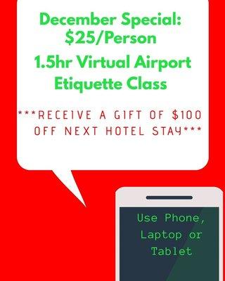 Test your airport etiquette skills and gain $100 off your next Hotel visit!