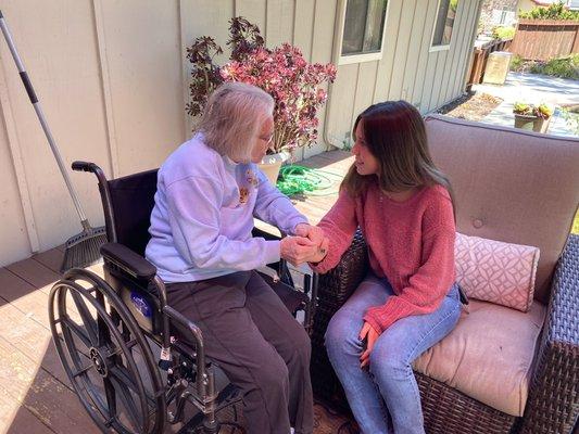 Activities and companionship for residents at New Alamo Residence Home