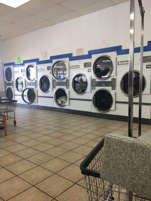 Wall of dryers ($.25) per 6 min