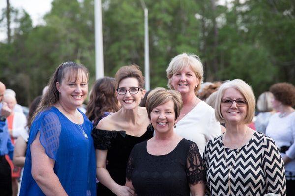 From the left, Kristen, Mindy, Eunice, Barb and Ellen.