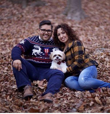 Founder Alvaro Diaz, with his wife Yuli, and their pup, Maximus.