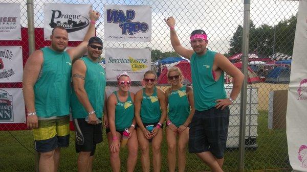 Breast Cancer Awareness Mud Volleyball Tournament. Go team ServiceMaster!