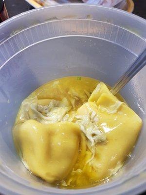 Egg drop wonton soup