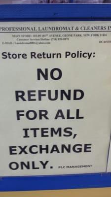 No refunds