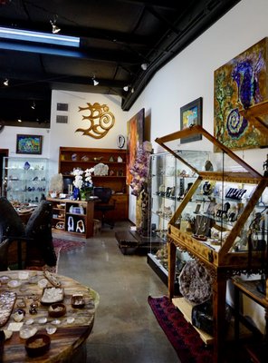 Inside the Topanga Rocks store you will find an extensive array of fine crystals, jewelry,​ and local mixed media artwork.