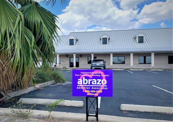 After 27 years at the original location on San Pedro, Abrazo moved to the Glenny Law building in 2020; we're at 410/IH10, off Cherry Ridge.