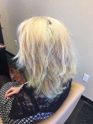 Fun Hair Color done on one of our fantastic Stylists!