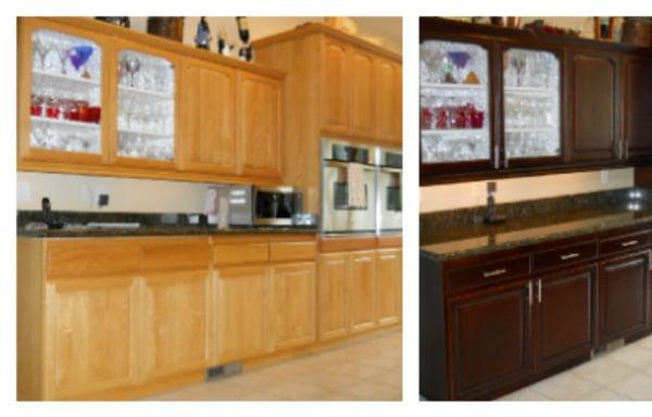 Cabinet color change - before & After