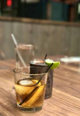 Old fashioned with a mule in the background