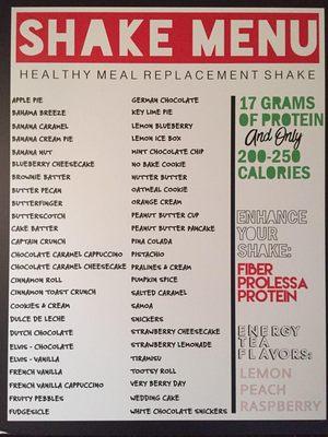 Shake Menu