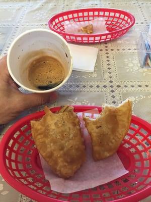 Cuban coffee and some empanadas