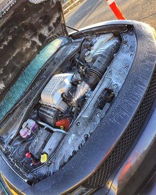 Engine bay wash.