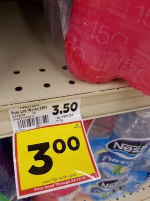 Nestle water 24 pack for $3