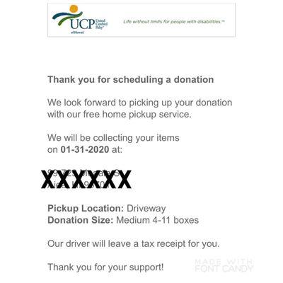 Donations with UCP.