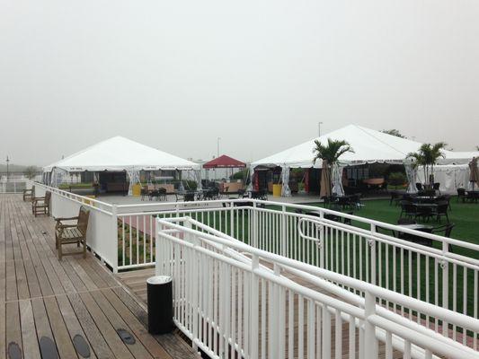 Powder coated rails at Jones Beach